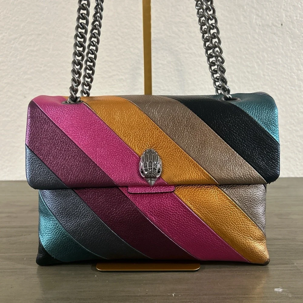 Kurt Geiger Kensington Multicolor Striped Women's Bag - Picture 2 of 9